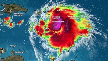 StormCarib Image - Hurricane Fiona Over Nevis