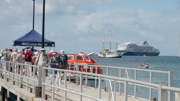 Cruise Ships Off Nevis Island