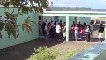 Voters In Nevis On Election Day