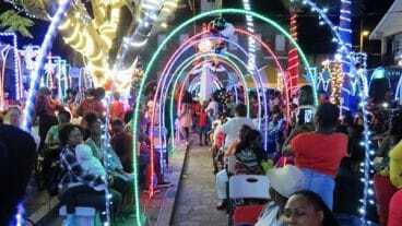 Christmas Lights In Charlestown, Nevis