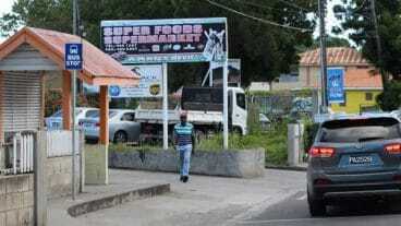 Nevis Bus Stop At Super Foods