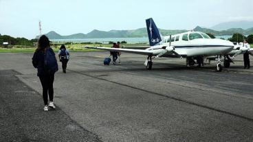 Cape Air Plane At Nevis Airport