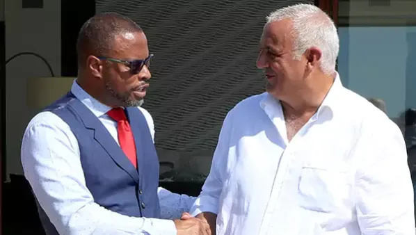 Nevis Premier With Movie Producer Martinez