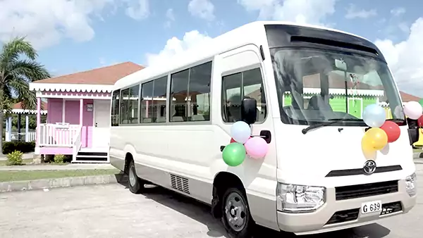 Nevis School Bus (Toyota Coaster) Donated By Windsong Foundation