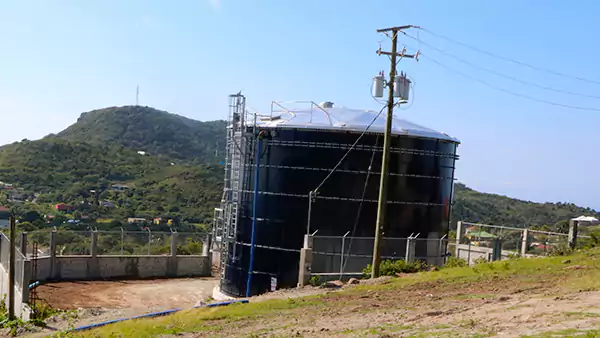 New 250,000 Gallon Water Tank In Nevis