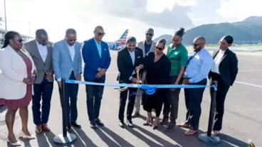 Apron Unveiling St. Kitts Airport.