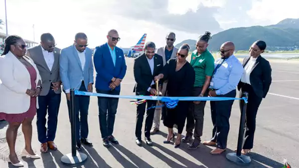 Apron Unveiling St. Kitts Airport.