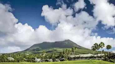 Nevis Peak, an inactive volcano that last erupted more than 100,000 years ago.