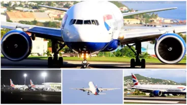 Aircraft At St. Kitts Airport.