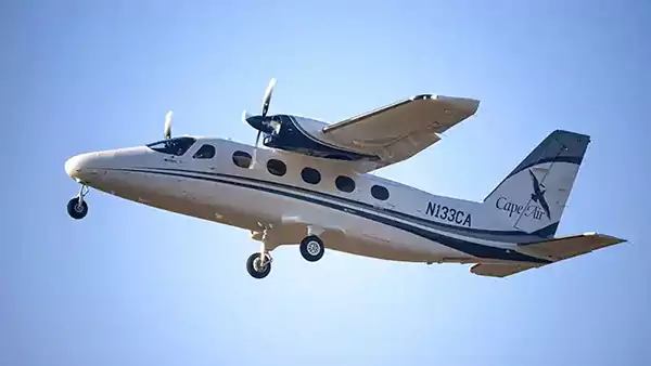 Cape Air Plane On The Way To Nevis.