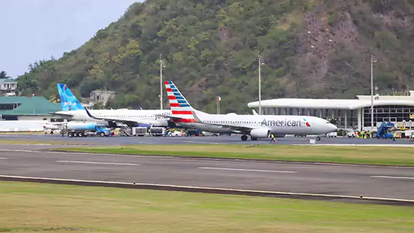 JetBlue A320 at St. Kitts International Airport. JetBlue A320 at St. Kitts International Airport.