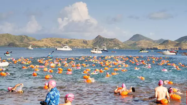 Nevis welcomes 300 swimmers for the Nevis to St. Kitts Cross Channel Swim Nevis welcomes 300 swimmers for the Nevis to St. Kitts Cross Channel Swim