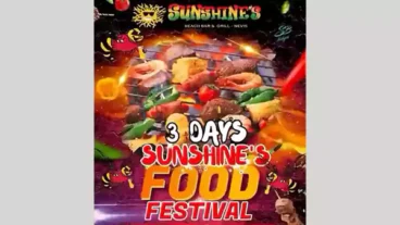 Sunshines Nevis beach bar food festival.
