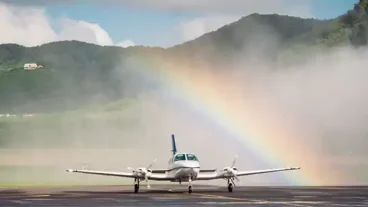 Cape Air First Landing In St. Kitts.