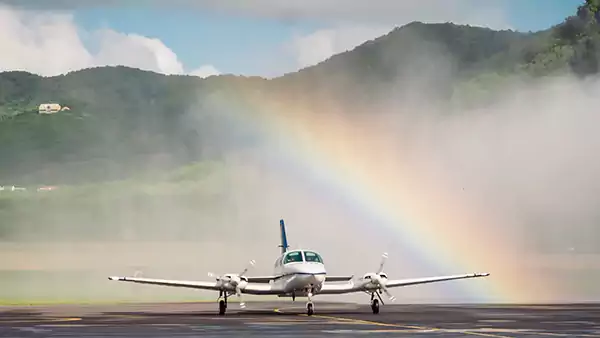 Cape Air First Landing In St. Kitts.
