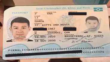 Darren Li Fraudster St. Kitts - Nevis Passport.