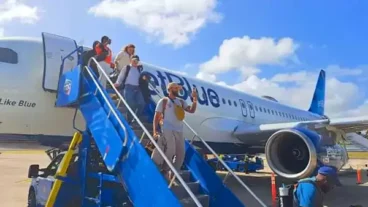 JetBlue Plane In St. Kitts - Nevis.