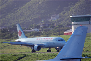 Air Canada Flight Arrives In St. Kitts