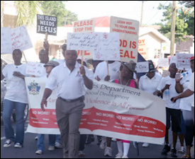 Stop The Violence March In Nevis