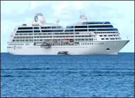 Azamara Cruise Ship Anchored Off Nevis