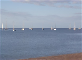 Boats Moored off St. Kitts