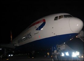 British Airways Boeing 777 At St. Kitts Airport