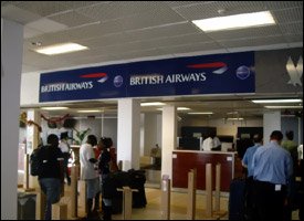 British Airways Ticket Counter - St. Kitts Airport