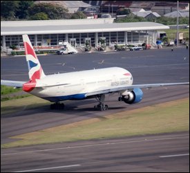 British Airways Flight in St. Kitts