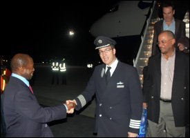 British Airways Flight Lands In St. Kitts