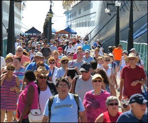 Throngs of Cruise Passengers In St. Kitts