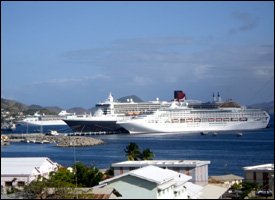 Cruise Ships Berthed At Port Zante