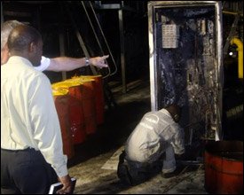 Damaged Needsmust Power Station - St. Kitts