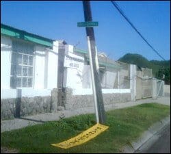 Damaged PAM Campaign Sign