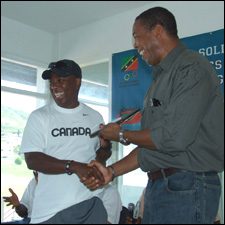 Desai Williams Receives Plaque