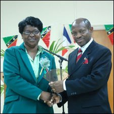 PM Douglas Accepts Award In St. Maarten