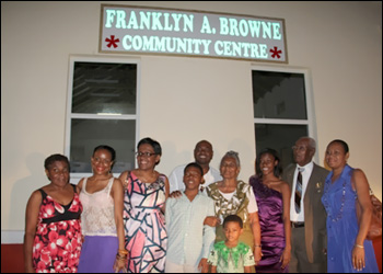 Franklyn Brown and Family At Renaming Ceremony