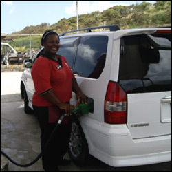 Filling Up With Gas In St. Kitts - Nevis