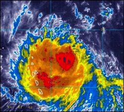 Hurricane Earl Approaches St. Kitts - Nevis