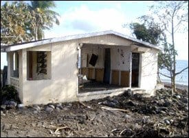 St. Kitts - Home Damaged By Hurricane Omar