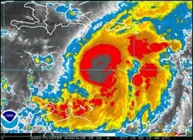 Satellite Image of Hurricane Omar