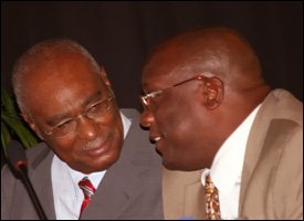 Nevis' Premier Parry With Minister Timothy Harris