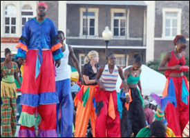 Moko Jumbies at St. Kitts - Nevis' Carnival