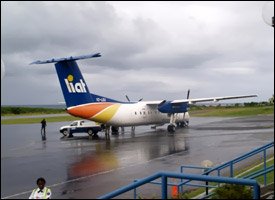 LIAT Flight At Nevis Airport