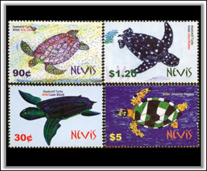 Beautiful Postage Stamps From Nevis