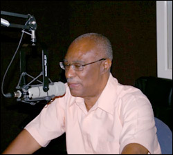 Premier Parry During A Radio Interview