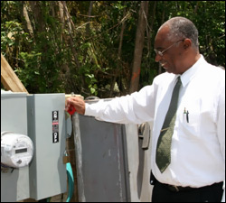 Premier Parry Turns On New Water Well