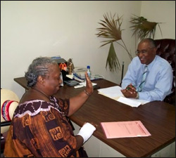 Nevis Premier Parry With Citizen