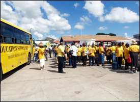 Nevis Senior Citizens At Ferry Terminal