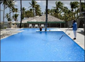 The Pool At Nisbet Plantation Is At The Ocean's Edge