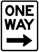 One Way Traffic Sign